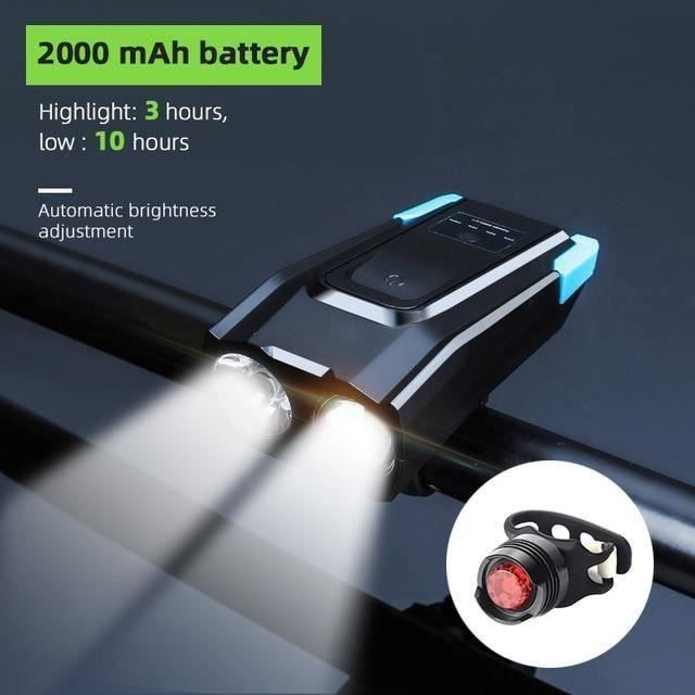Set Phares LED Avant/arrière Pour Vélo - Induction Magnétique - Sans Batterie - Ikzi Light