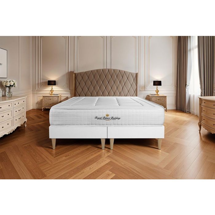 Ensemble matelas &agrave; m&eacute;moire de forme maxi &eacute;paisseur Balmoral 160x200 double sommier