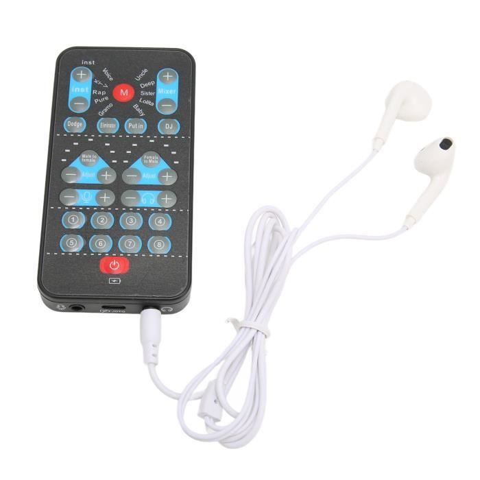 Changeur De Voix Bluetooth Ujjdwiurgh - Carte Son Live Portable Avec Effets Audio Multiples - Idéal Streaming Et KTV
