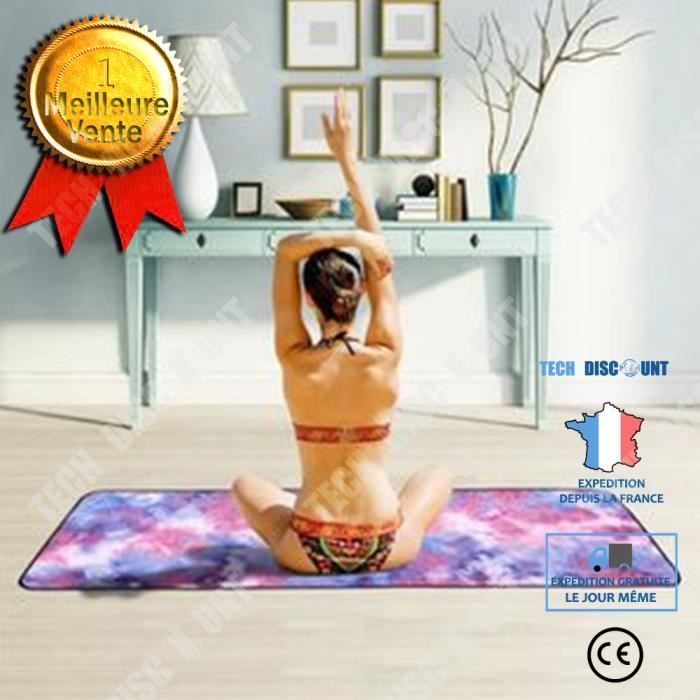TD® Serviette de yoga microfibre verte Yoga serviette antidérapante tapis de yoga serviette de sport pliage Textile de maison 1540