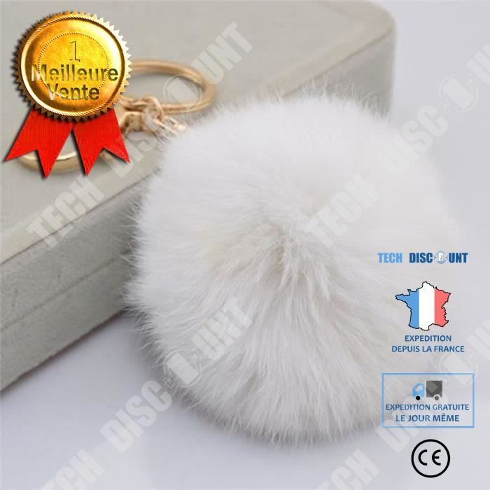 Porte-clés à Pompon En Fausse Fourrure De 8CM, Pompon En ... - Alibaba