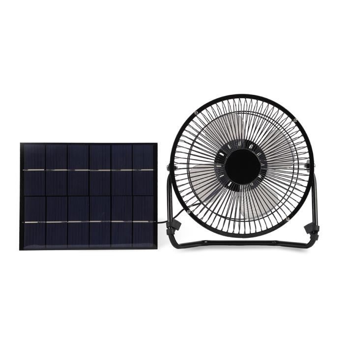 Kit Ventilateur Panneau Solaire 25W 18V - Ventilateur Portable Pour Serre, Abri Jardin, Poulailler, Avec Panneau Et Câbles