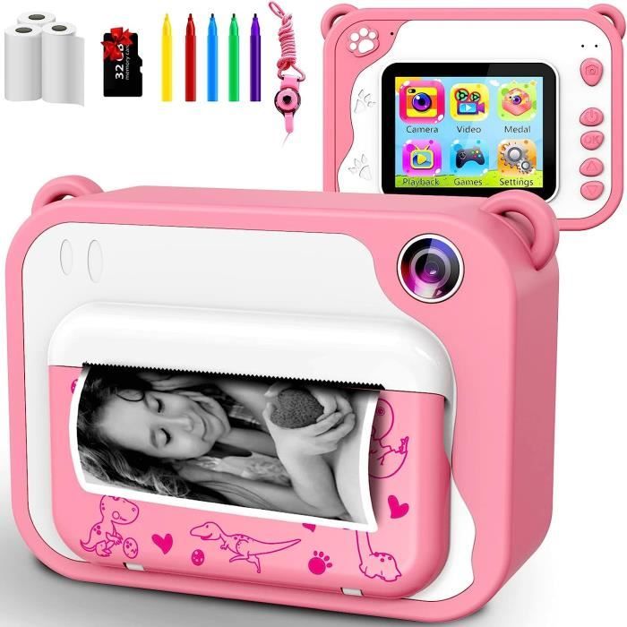 Appareil Photo Instantané Pour Enfants - Avec Papier D'Impression - Caméra Rose - Neuf