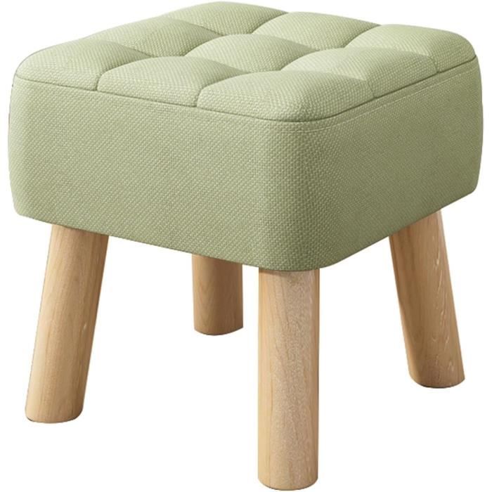 Tabouret De Rangement YMYNY - Velours Teddy - Pieds En Bois - 40x30x28 Cm - Blanc - Multifonction