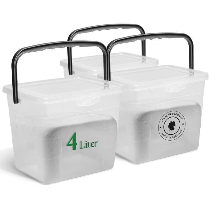 Lot De 3 Boîtes De Rangement Pour Lessive 1,5 L – Grande Capacité Étanchéité Parfaite – Pour Poudre, Perles, Adoucissant – Design Robuste Et Multifonction