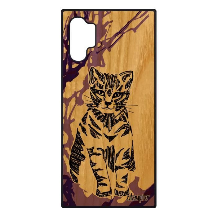Coque Bois Note 10 Plus Silicone Chat Chaton Azteque Dessin Tribal Peinture Tigre Personnalise Motif Femme Fantaisie Samsung Galaxy Cdiscount Telephonie