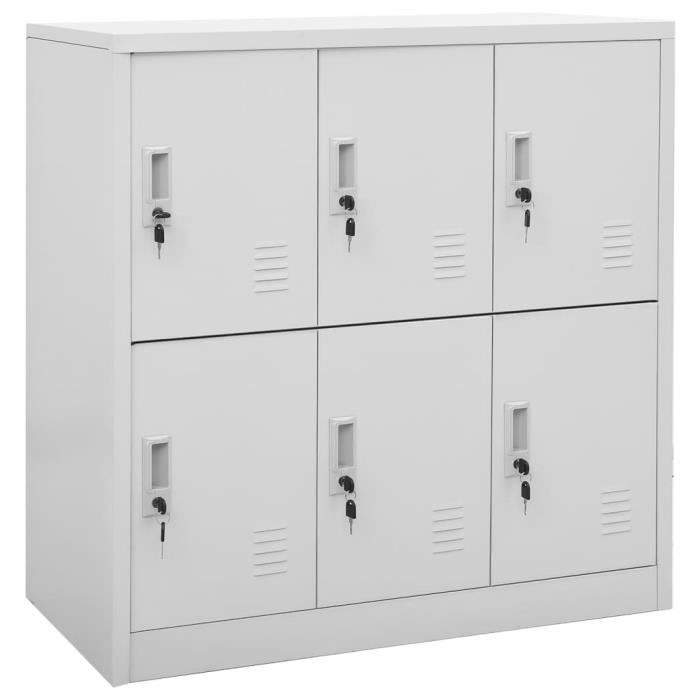 "sale 2024" armoire de bureau jms - armoire à casiers gris clair 90x45x92,5 cm acier 132,25,kg