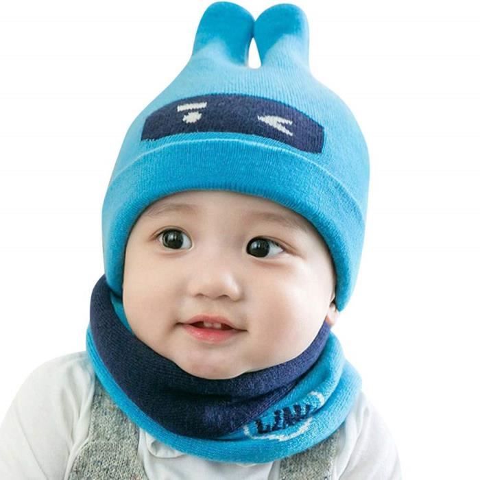 Bonnet Bébé Fille Hiver 0-12 Mois Tricotés Bonnet Bébé Garçon