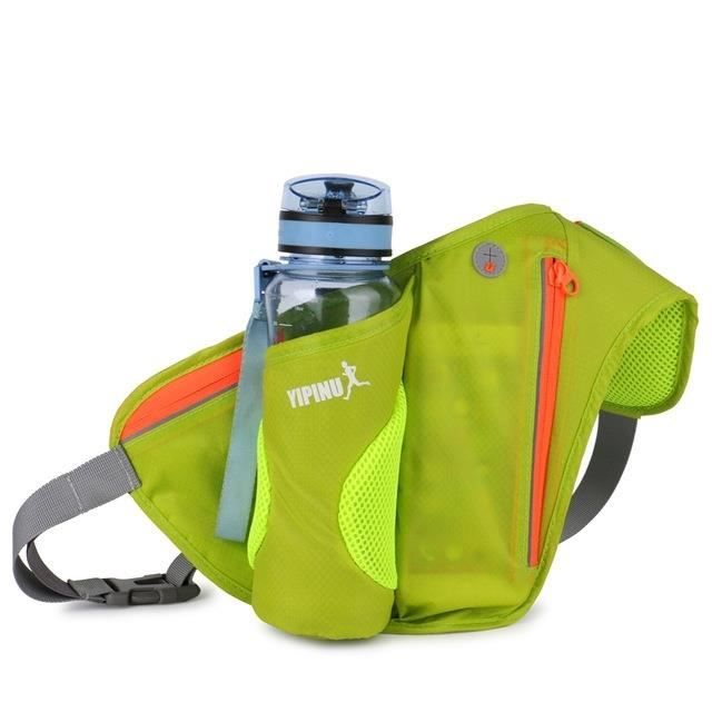 Pack de taille en plein air avec porte-bouteille deau Multifonctionnel Sac de taille Voyage Sac banane /Étui en nylon imperm/éable /à la taille pour la marche Vacances Randonn/ée p/édestre Cyclisme Course /à pied