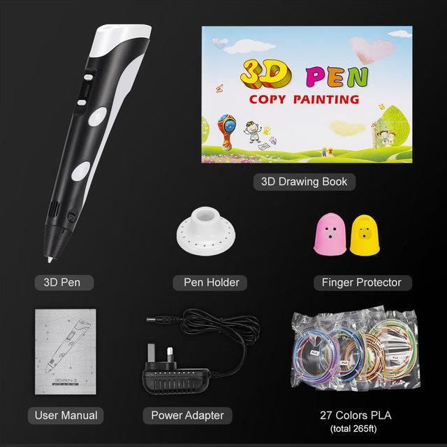 Stylo 3d Stylo imprimante 3D,SMA-2-EU PLUG--Stylo 3d Sma-1plus, Avec 24 Couleurs ...
