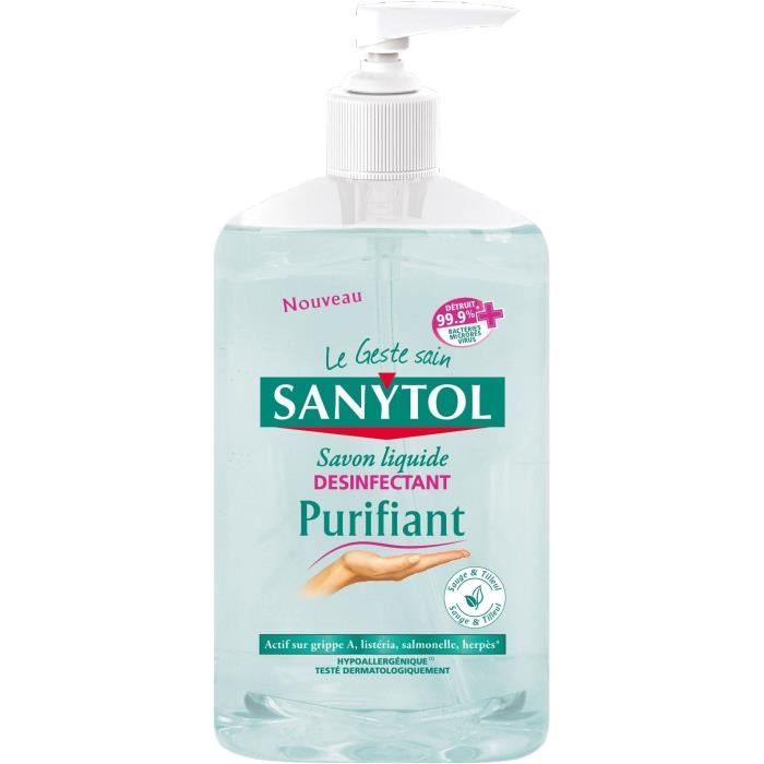 Recharge Savon Liquide Main Le Petit Marseillais Sanytol Savon Desinfectant Purifiant 250 Ml Achat Vente Soin