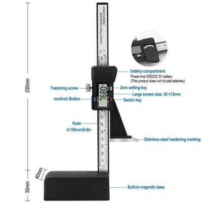 Trusquin Numérique électronique 0-150mm - Affichage LCD Pour Trusquin Numérique électronique 0-150mm - Affichage LCD Pour