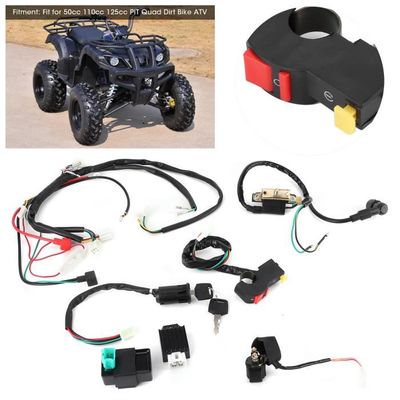 Kit Faisceau Câblage électrique Pour Quad/ATV 50cc-125cc - Câbles Démarrage Et Allumage - Longueur 79cm
