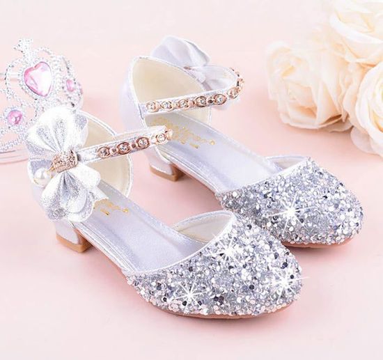 Chaussures Princesse Fille Monissy - Pailletées Avec Talon 3,5 Cm - Pour Fête, Mariage, Cérémonie