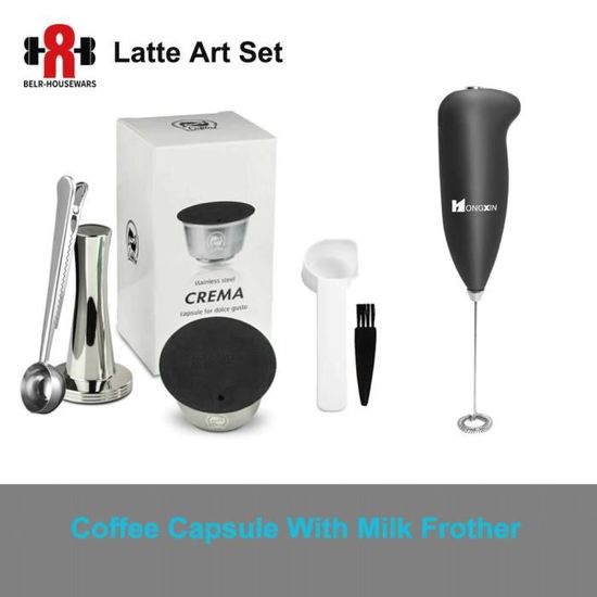 Capsules rechargeables Filtres à dosettes de café réutilisables compatibles  avec les brasseurs Dolce Gusto avec cuillère et brosse (2 Capsules) :  : Cuisine et Maison
