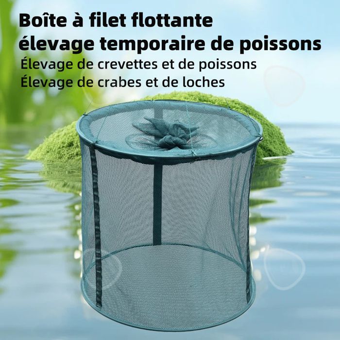 QAUUCP Bourriche Pêche Nasse Sac En Maille De Pêche Pliant, équipement De Pêche, épaississement De Petits Filets à Grille, Filets De Poisson Vivant, Sac En Filet à Bouche(40x0.5 M