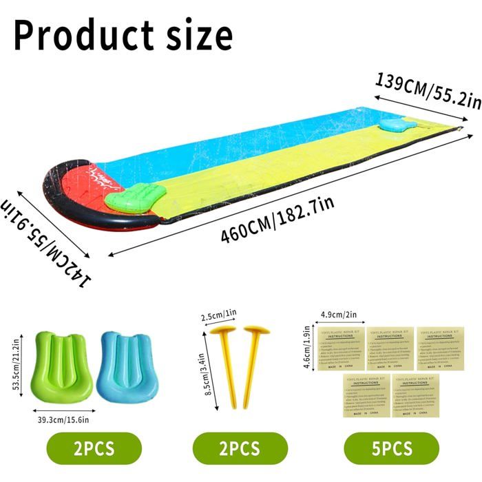 Toboggan Aquatique Tapis De Glisse Toboggan Eau Piscine avec Jet d'eau Bâche De Glissière d'eau Étanche Extérieure pour Les Enf 727 - Jeux - Jouets Toboggan Aquatique Tapis De Glisse Toboggan Eau Piscine avec Jet d'eau Bâche De Glissière d'eau Étanche Extérieure pour Les Enf 727 - Jeux - Jouets