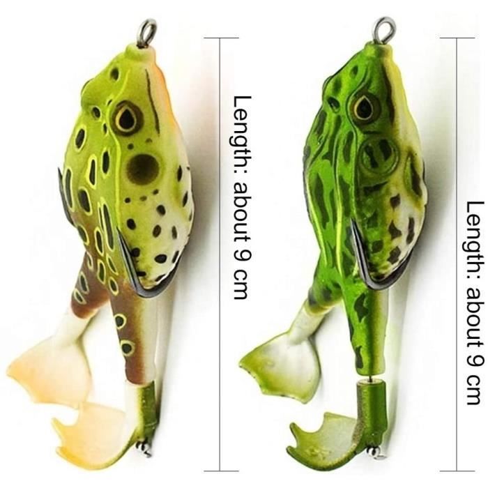 Leurre de Pêche Grenouille à Paillettes, Appât ABS pour Lac