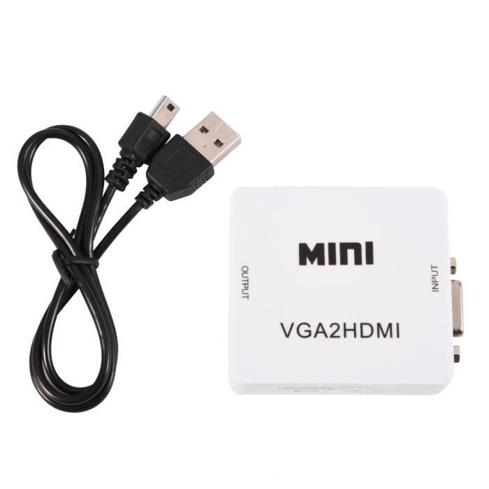 VGA vers HDMI Convertisseur de Vidéo Adaptateur VGA2HDMI