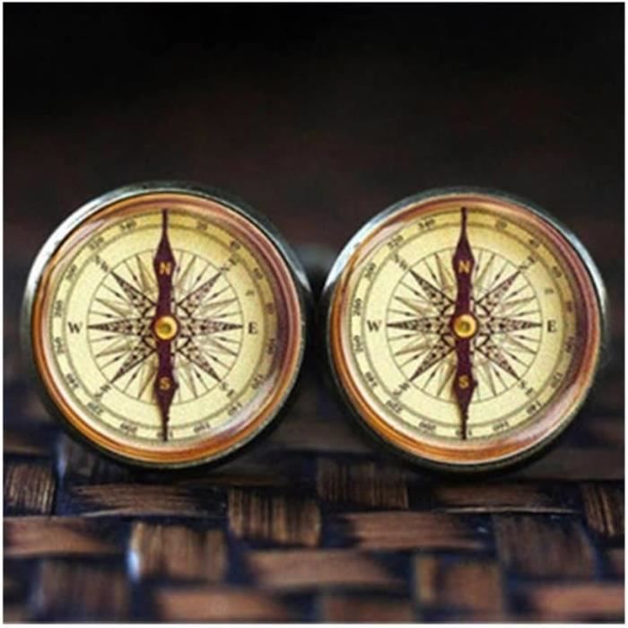 Boussole Militaire Pliante En Laiton Massif – Prisme Orientable, Viseur, Points Cardinaux Lumineux, étui De Protection – Idéale Navigation, Collection, Camping