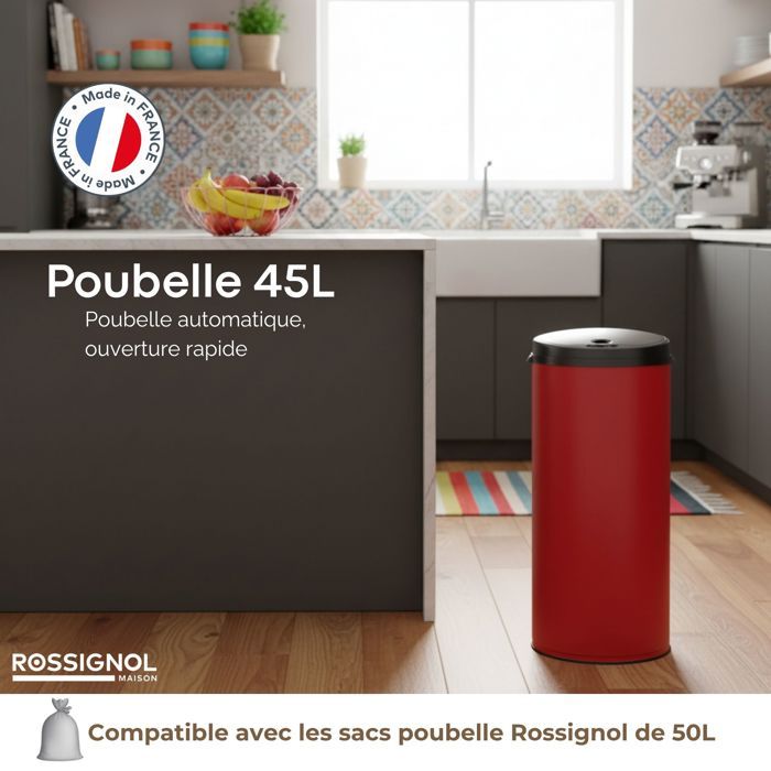 Poubelle de Cuisine 5 litres - Petite Poubelle avec Couvercle - À Poubelle de Cuisine 5 litres - Petite Poubelle avec Couvercle - À
