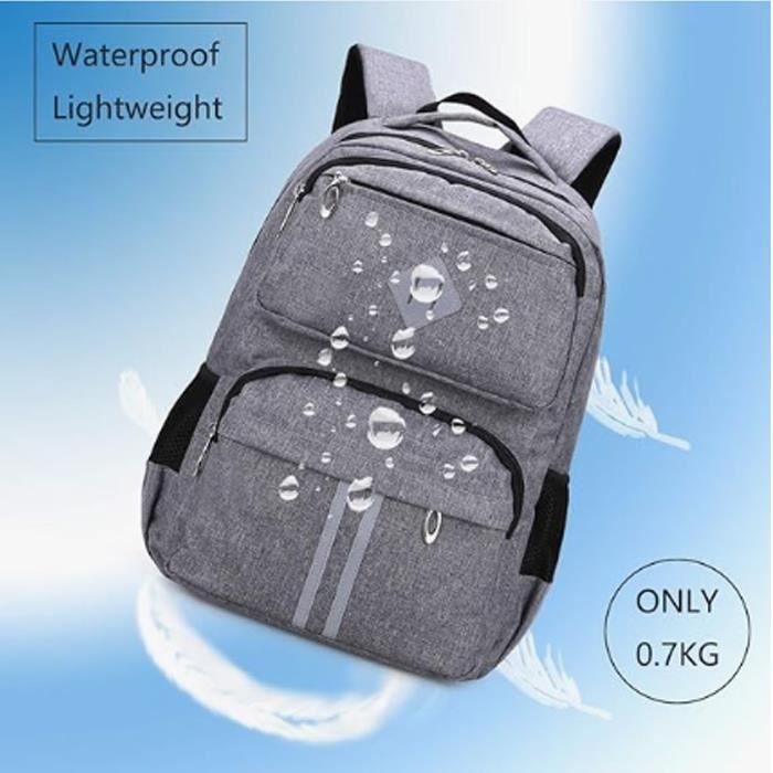 Sac à Dos Scolaire 29L - Compartiment Ordinateur 14 Pouces - Nylon Imperméable - Pour Fille Et Garçon - 4