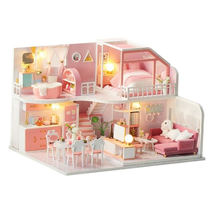 CONFO DIY Maison de Noël miniature Assemblez LED Dollhouse Furniture Kit  cadeau de Noël jouet - Cdiscount Jeux - Jouets