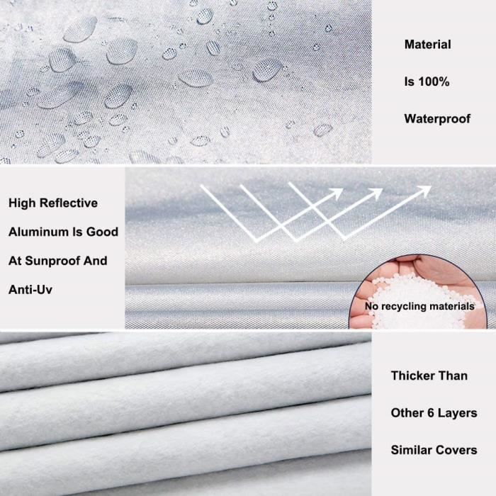 Bâche Voiture Housses Pour Auto Housse De Voiture Compatible Avec Audi RS3 RS4 RS5 RS6 RS7, Résistant Aux Rayures Pluie Neige Résistant à La Poussière Protection Solaire Isolation Thermique Houss