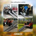 AREBOS Lot de 2 rampes d'accès | Rampe de chargement pour moto | Rail de chargement en acier galvanisé | 400 kg | Noir-2