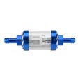 ARAMOX moto filtre à carburant Remplacement de filetage de 8 mm de filtre à essence en ligne en verre métallique pour moto (bleu)-2