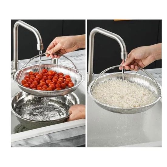 Panier Vapeur Inox 23 Cm - Accessoire Cuisson Vapeur Pour Casserole Instant Pot - Passoire Légumes Riz Lavable