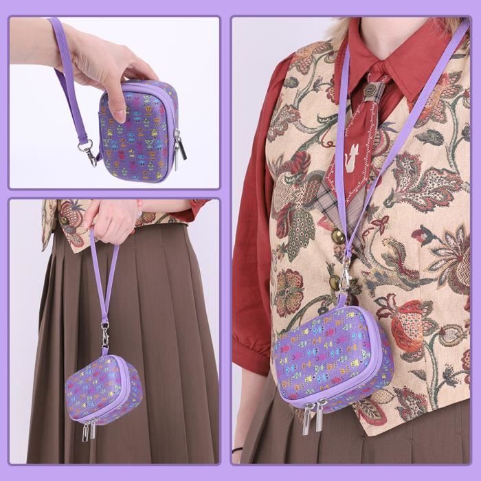 1 motif violet. - Bitzee Digital Pet Interactive Toy Bag, étui de