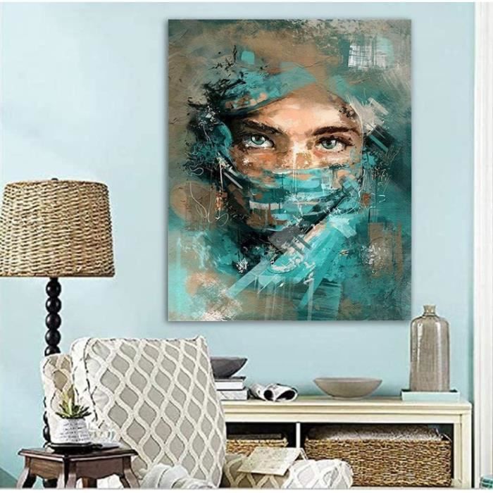 Kit Peinture Par Numéro – Femme Et Chat Sur Toile 30x40cm, Acrylique, Idéal Débutant, Adulte, Cadeau Créatif