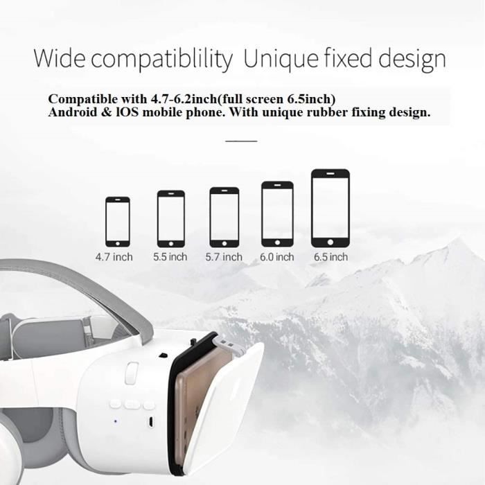 HLKJ Casque VR Casques De R alit Virtuelle Lunettes Bluetooth 3D