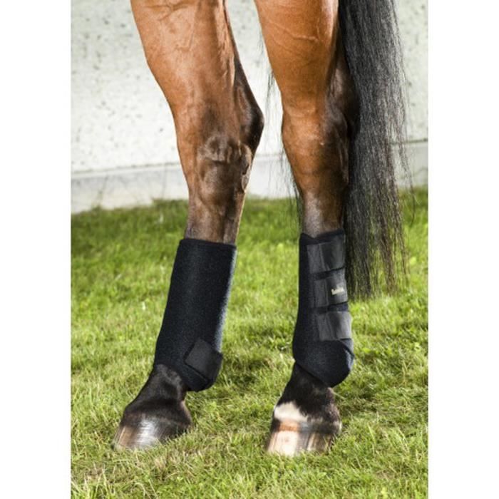 Back On Track Bottes Genouillères Cheval Noir Taille S (8-10) - Soutien Et Récupération