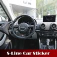 Audi S Line volant intérieur autocollant badge autocollant métal chrome-3
