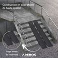 AREBOS Lot de 2 rampes d'accès | Rampe de chargement pour moto | Rail de chargement en acier galvanisé | 400 kg | Noir-3