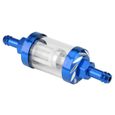 ARAMOX moto filtre à carburant Remplacement de filetage de 8 mm de filtre à essence en ligne en verre métallique pour moto (bleu)-3