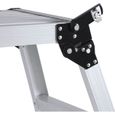 Marche pied en aluminium DEFPRO - Pliable avec pieds antidérapants - Dimensions : 90 x 30 cm - Hauteur : 49,5 cm-3