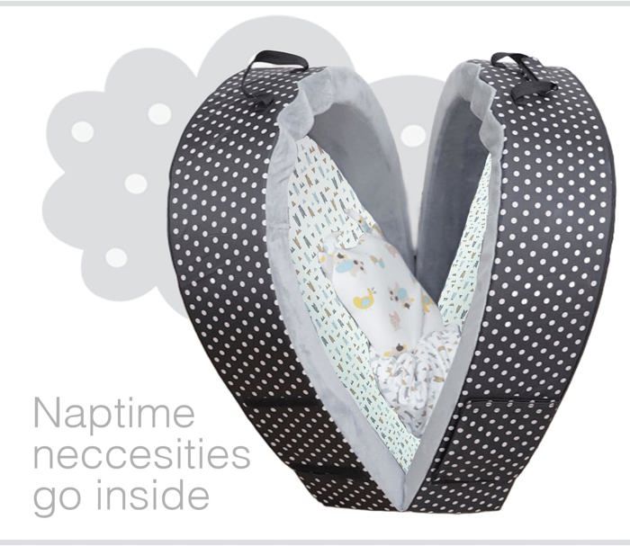 Lit De Voyage Portable BYBYME Pour Enfant - Imperméable, Pliable - Avec Matelas Et Housse Lavable - Rose