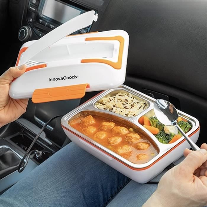 Boite repas déjeuner électrique chauffante hermétique voiture camion lunch  box
