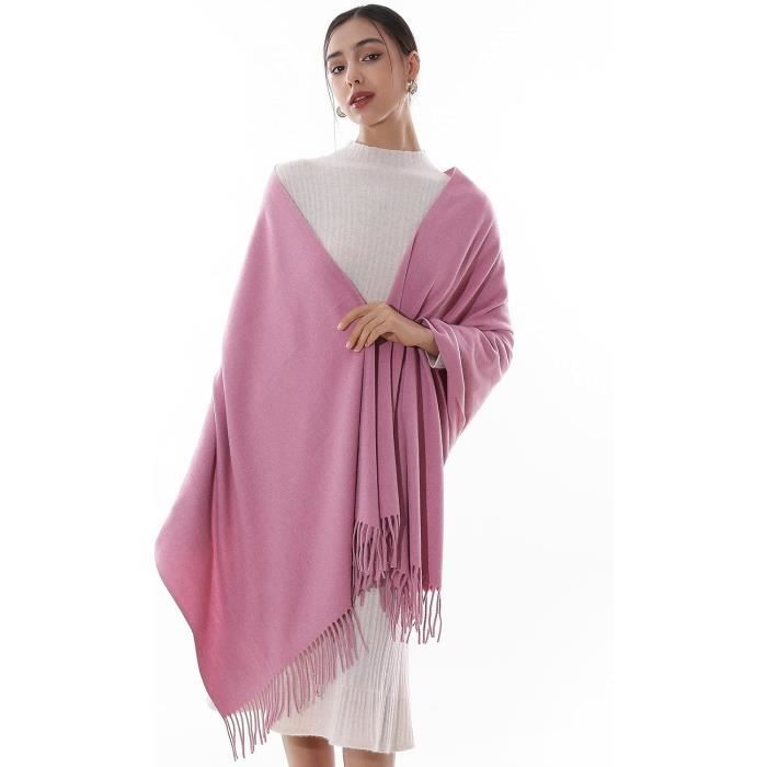 Grande Écharpe Femme Hiver Pashmina XXL 200×70 Cm – Châle Chaud Polyvalent Mariage Soirée Quotidien