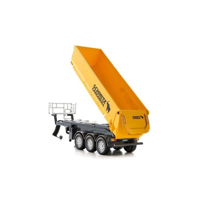 siku 6744, 3 axes, Nooteboom Eurotrailer, 1:32, noir/argent, métal/plastique, lampe de chargement électronique, 4 LED à l'arrière