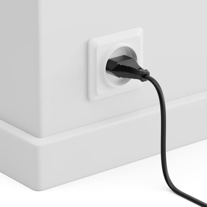 Câble D'alimentation Euro CEE 7/16 LogiLink - 2 Mètres, Blanc - Fiche à Prise Pour Appareils électriques - 12