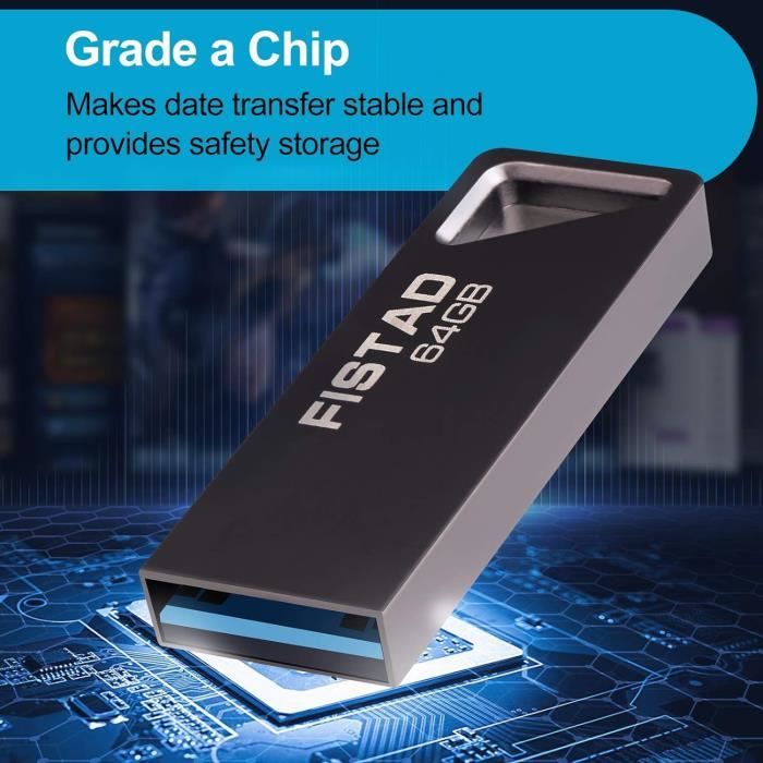 Cl&eacute; Usb 64 Go, Clef Usb 2.0 M&eacute;moire Stick Usb Flash Drive 64Go &Agrave;