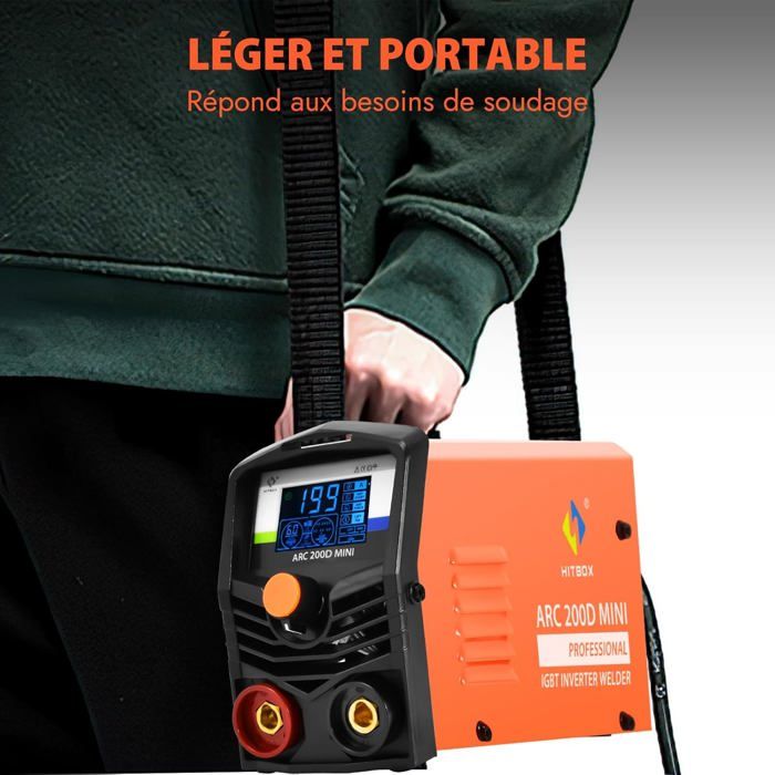Hitbox Compact Poste à souder Inverter - HITBOX MINI ARC200D - Portable IGBT 200A ...