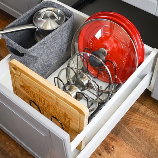 Organisateur De Casseroles Télescopique - Gain De Place Pour Armoire De Cuisine