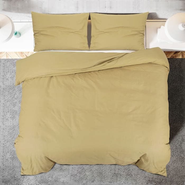 Housse De Couette Taupe 220x240 Cm - Microfibre, Ensemble Neuf, VidaXL