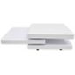 Tables Basses Table Basse Blanc Laque Carree Pivotante 3 Plateaux