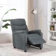Moderne -Fauteuil Relaxation inclinable Fauteuil Relax Confortable - Fauteuil Chaises de Salon Gris clair Tissu #16856-0